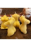 HotStar 4Pcs Candle in Pure Natural Beeswax 45x30x75h mm Woman's body Made in Italy