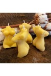 HotStar 4Pcs Candle in Pure Natural Beeswax 45x30x75h mm Woman's body Made in Italy