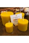 HotStar Set 4Pcs Pillar Candles in Pure Natural Beeswax 4 sizes, Made in Italy