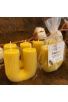 HotStar CactUs Candles 4Pcs in Pure Natural Beeswax, Made in Italy