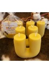 HotStar CactUs Candles 4Pcs in Pure Natural Beeswax, Made in Italy