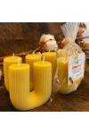 HotStar CactUs Candles 4Pcs in Pure Natural Beeswax, Made in Italy