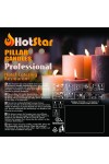 HotStar Candele Non Profumate Oro Metalizzato 9Pz Moccoli Durata 7-8 Ore 35x80 mm