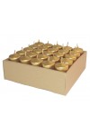 HotStar Unscented Candles Metallic Gold 25 Pcs Pillar Duration 7-8 Hours 35x80 mm