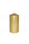 HotStar Crack Metallic Gold Candles Pillars 4 Pcs Burning 69 Hours 70x140 mm Unscented