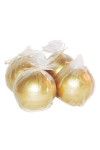 HotStar Metallic Gold Candles 4 Pcs Burning 28 Hours d80 mm Unscented