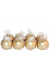 HotStar Metallic Gold Candles 8 Pcs Burning 28 Hours d80 mm Unscented