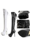 Over the knee cuissard platform boots 12.5cm Heel 3.5cm Platform Black Kvoll