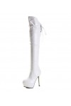 Over the knee cuissard platform boots 12.5cm Heel 3.5cm Platform White Kvoll