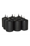 HotStar Scented Candles Sandalwood 9 Pcs Pillar Burning 6 Hours 35x50 mm Black color