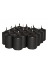 HotStar Candele Profumate Sandalo 18Pz Moccoli Durata 6 Ore 35x50 mm colore Nero