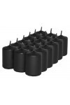 HotStar Scented Candles Sandalwood 18 Pcs Pillar Burning 6 Hours 35x50 mm Black color