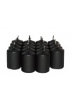 HotStar Scented Candles Sandalwood 18 Pcs Pillar Burning 6 Hours 35x50 mm Black color