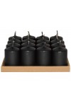 HotStar Candele Profumate Sandalo 16Pz Moccoli Durata 6 Ore 35x50 mm colore Nero