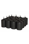 HotStar Scented Candles Sandalwood 16 Pcs Pillar Burning 6 Hours 35x50 mm Black color