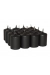 HotStar Candele Profumate Sandalo 16Pz Moccoli Durata 6 Ore 35x50 mm colore Nero