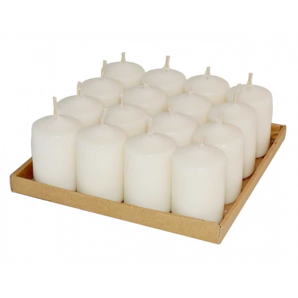 HotStar Candele Profumate Vaniglia 16Pz Moccoli Durata 6 Ore 35x50 mm colore Vaniglia