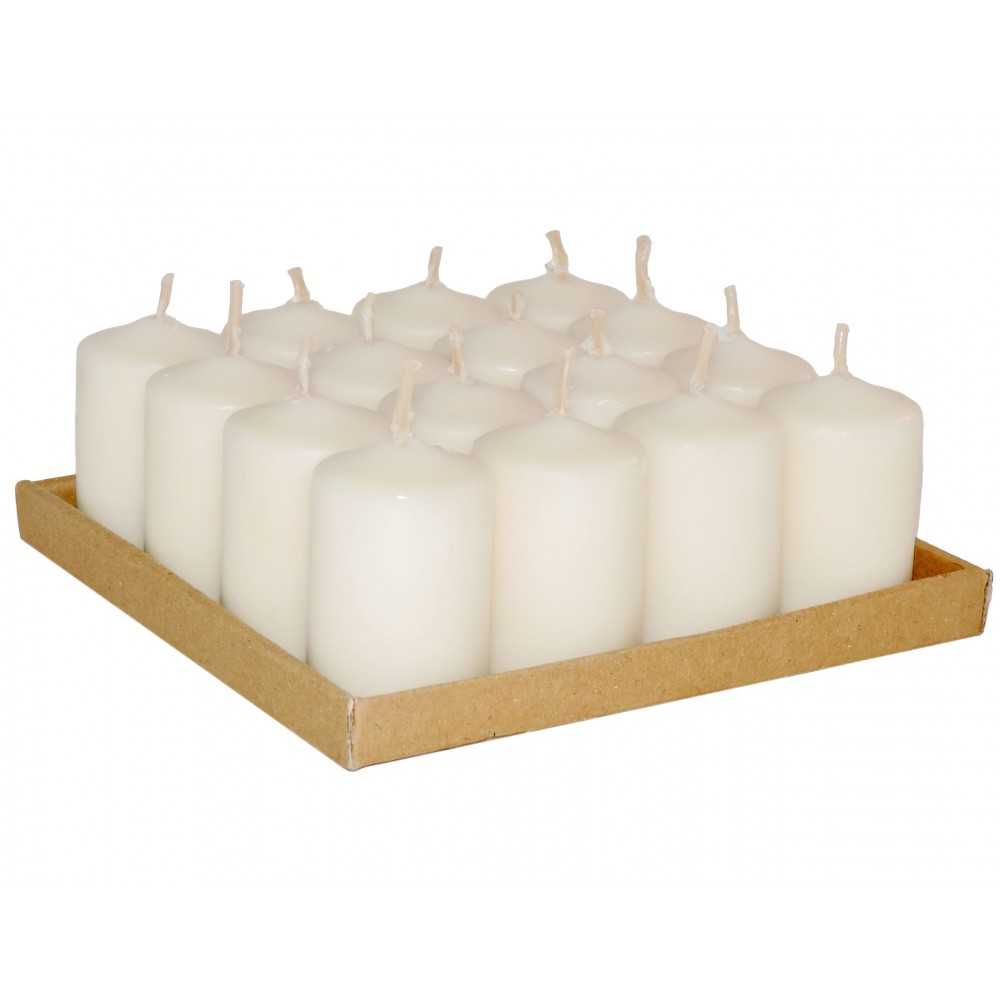 HotStar Candele Profumate Vaniglia 16Pz Moccoli Durata 6 Ore 35x50 mm colore Vaniglia