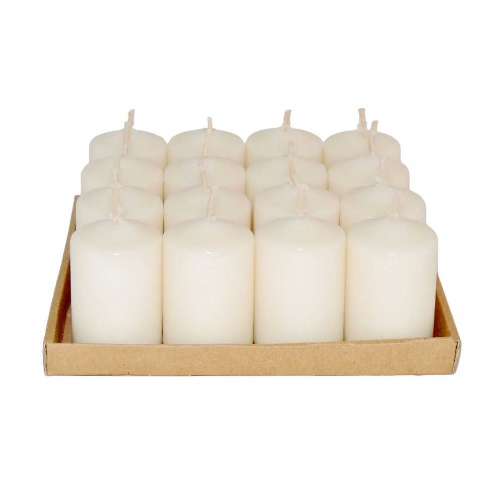 HotStar Candele Profumate Vaniglia 16Pz Moccoli Durata 6 Ore 35x50 mm colore Vaniglia