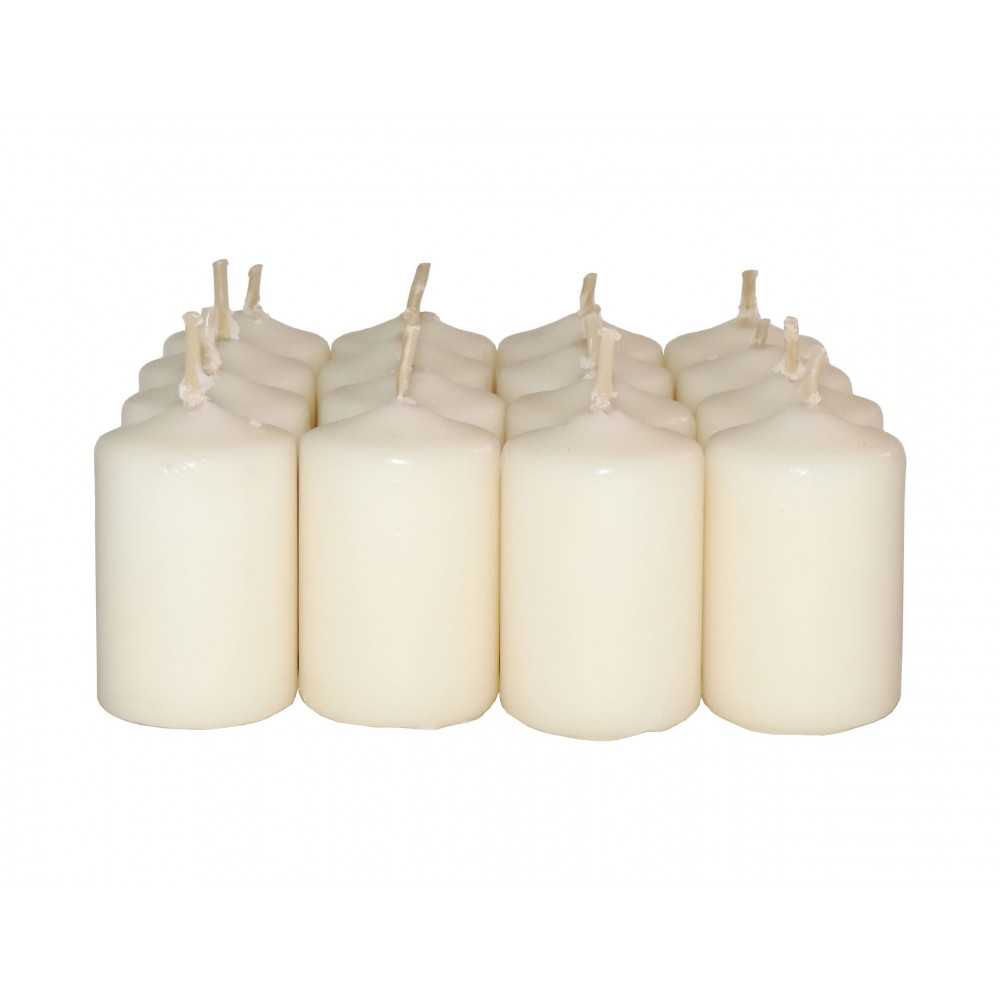 HotStar Scented Candles Vanilla 16 Pcs Pillar Duration 6 Hours 35x50 mm Vanilla color