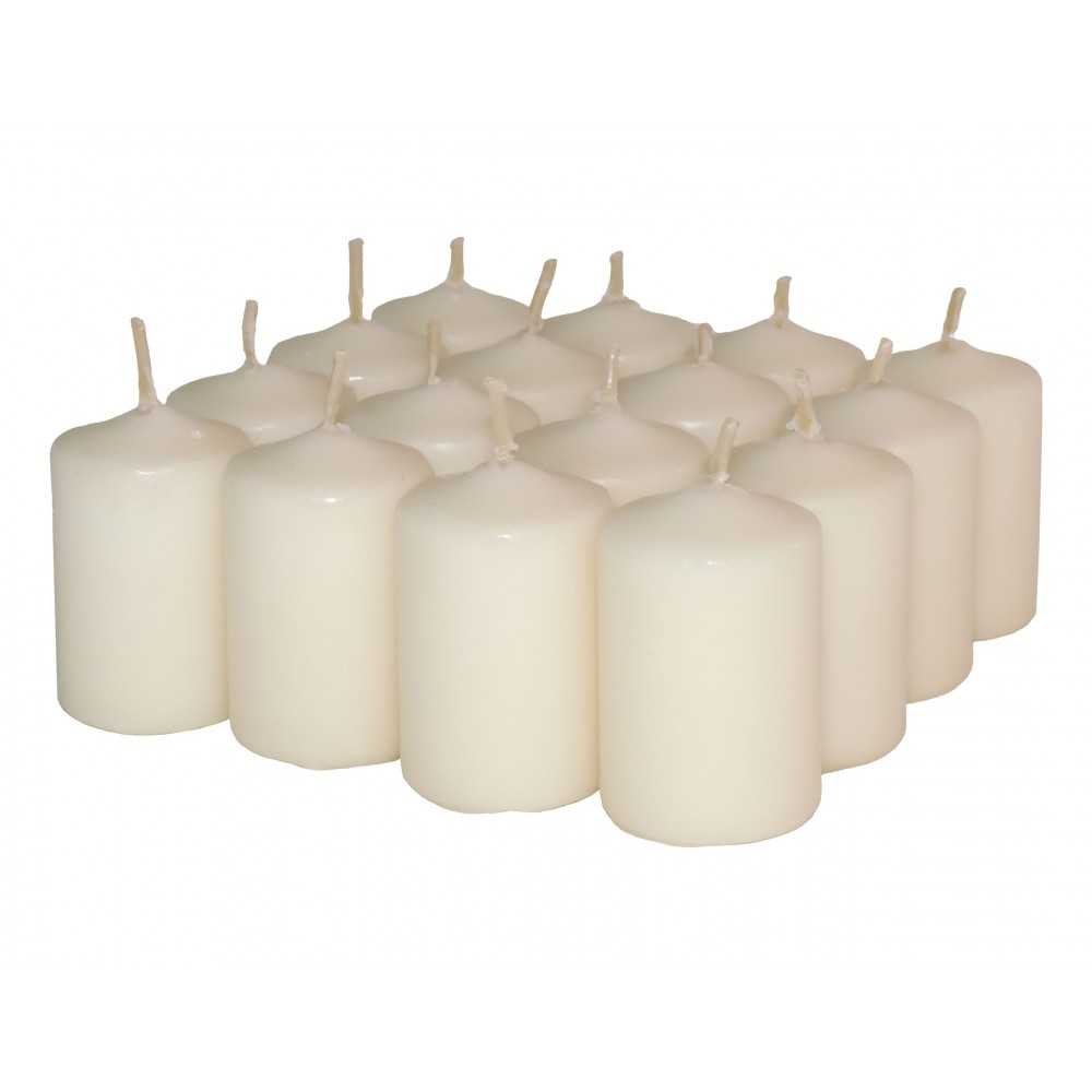 HotStar Scented Candles Vanilla 16 Pcs Pillar Duration 6 Hours 35x50 mm Vanilla color