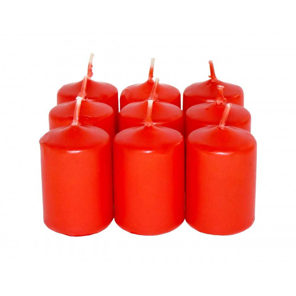 HotStar Candele Profumate Fragola 9Pz Moccoli Durata 6 Ore 35x50 mm colore Fragola