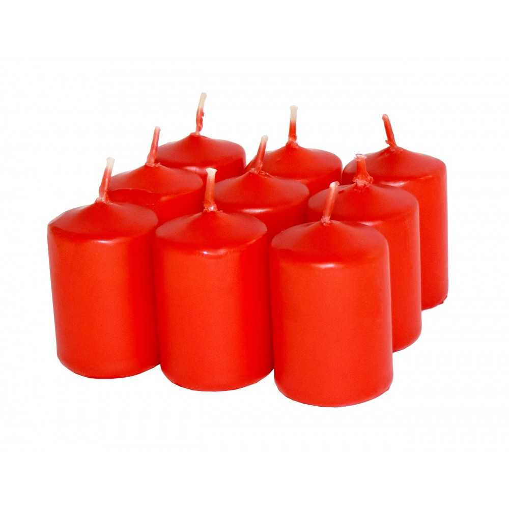 HotStar Candele Profumate Fragola 9Pz Moccoli Durata 6 Ore 35x50 mm colore Fragola