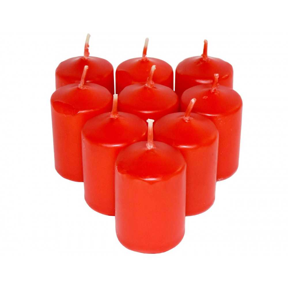 HotStar Candele Profumate Fragola 9Pz Moccoli Durata 6 Ore 35x50 mm colore Fragola