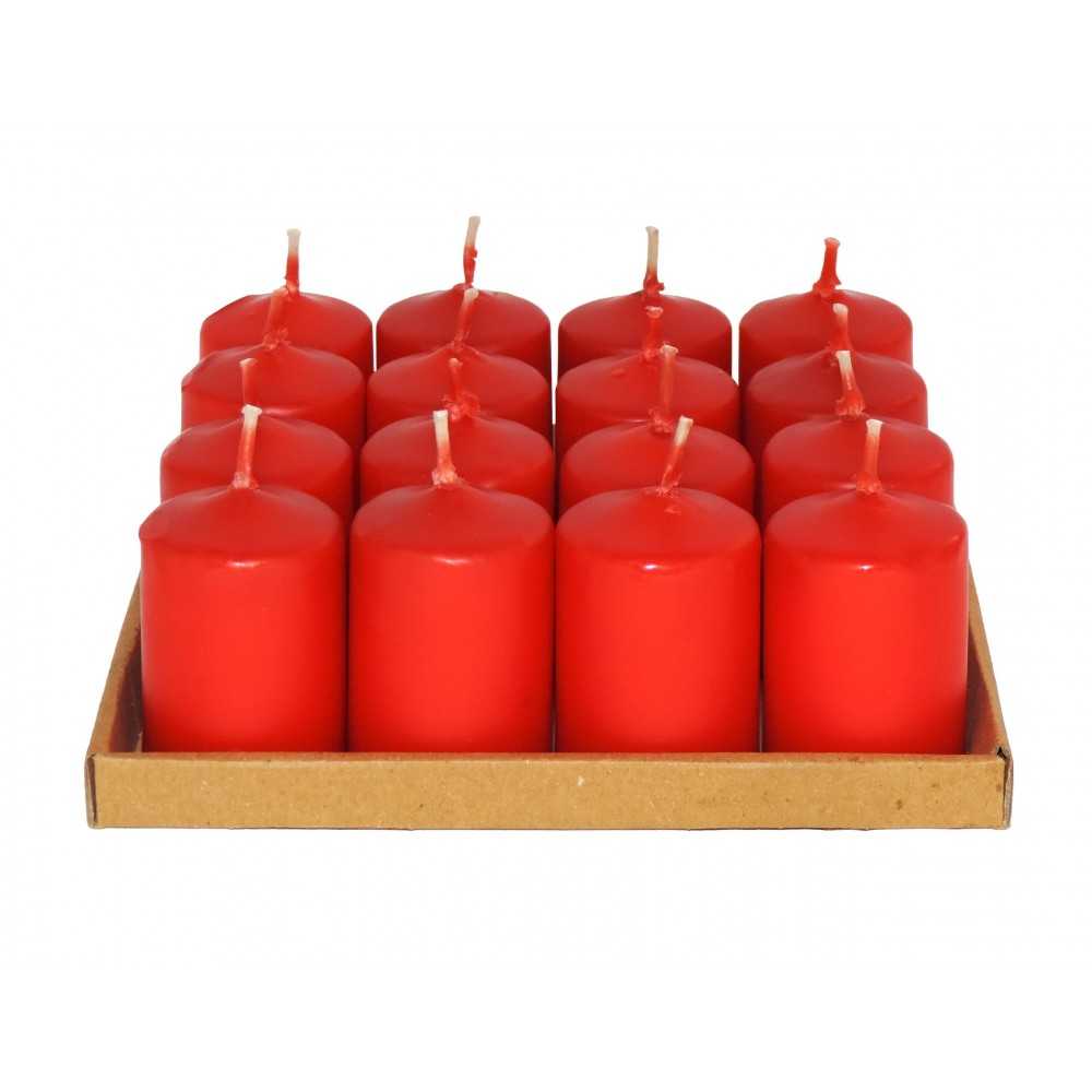 HotStar Candele Profumate Fragola 16Pz Moccoli Durata 6 Ore 35x50 mm colore Fragola