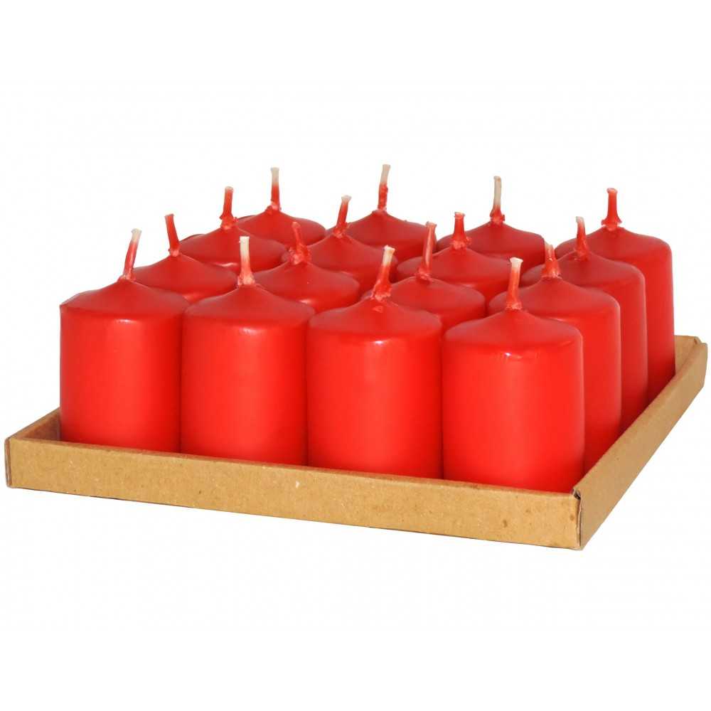 HotStar Candele Profumate Fragola 16Pz Moccoli Durata 6 Ore 35x50 mm colore Fragola