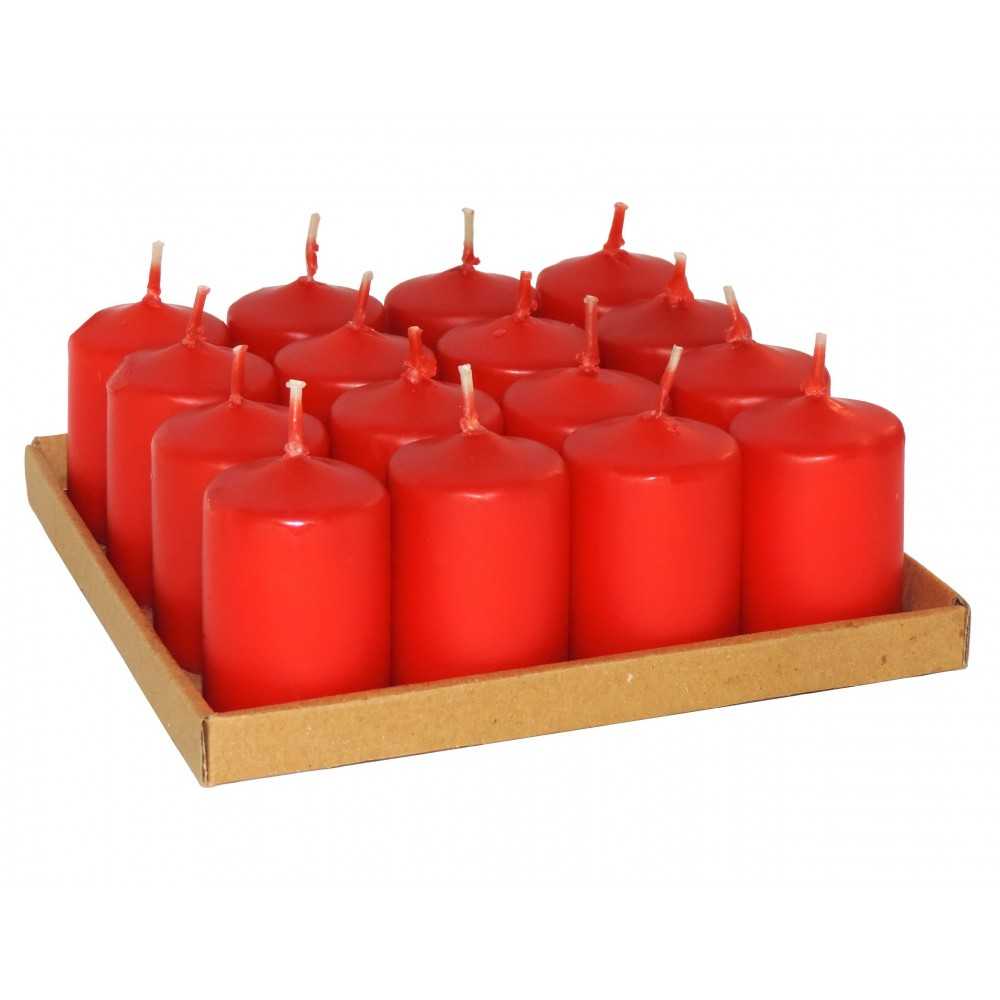 HotStar Candele Profumate Fragola 16Pz Moccoli Durata 6 Ore 35x50 mm colore Fragola