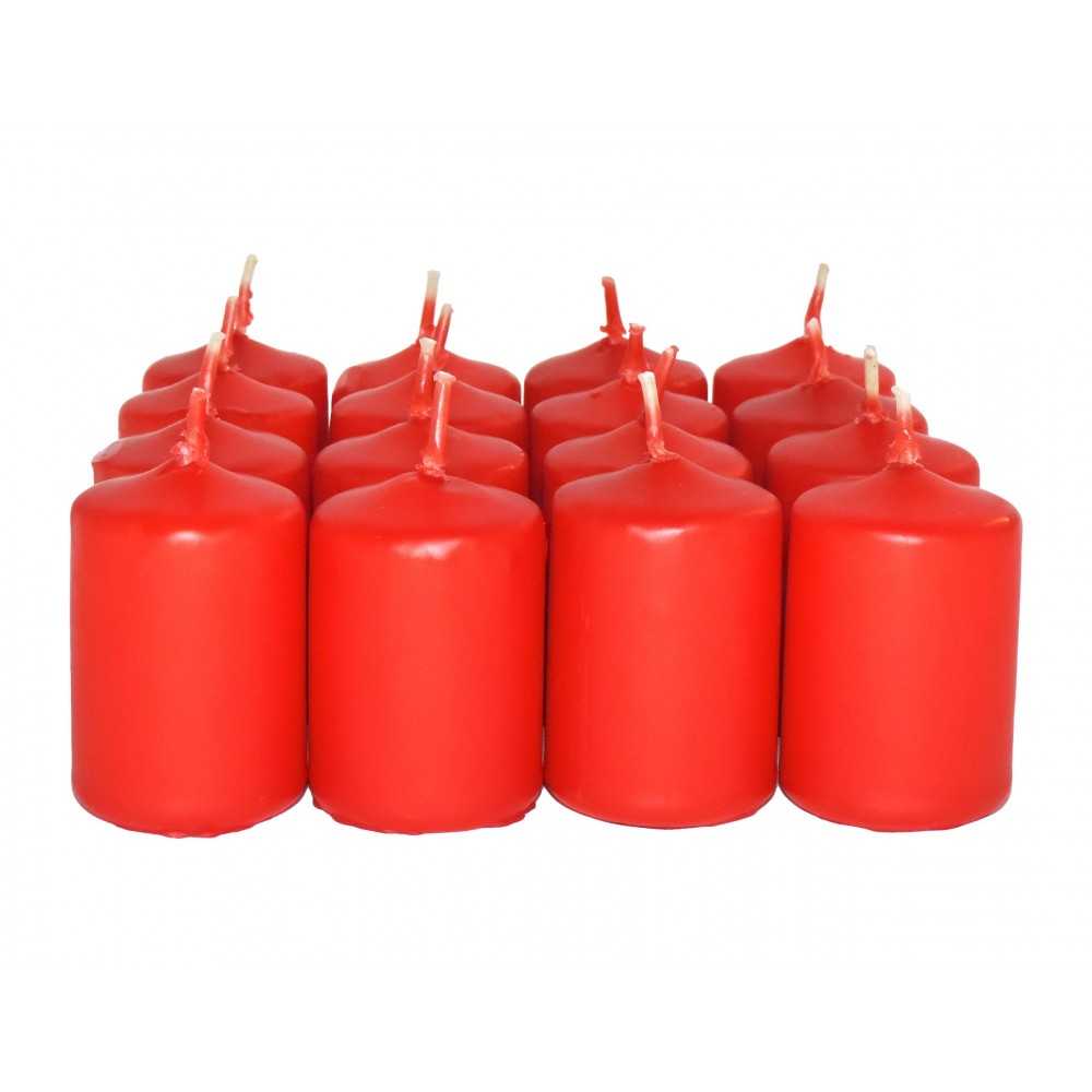 HotStar Candele Profumate Fragola 16Pz Moccoli Durata 6 Ore 35x50 mm colore Fragola