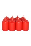 HotStar Scented Candles Strawberry 16 Pcs Pillar Duration 6 Hours 35x50 mm Strawberry color