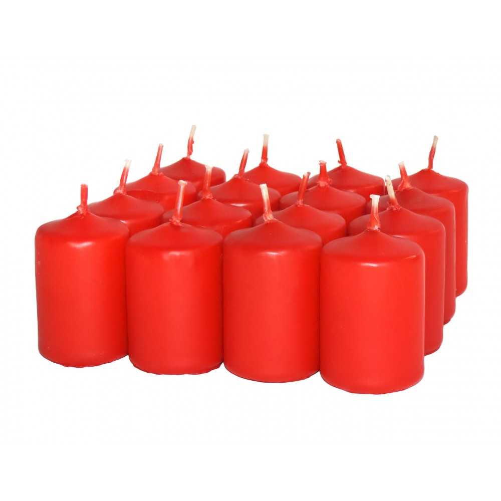 HotStar Candele Profumate Fragola 16Pz Moccoli Durata 6 Ore 35x50 mm colore Fragola