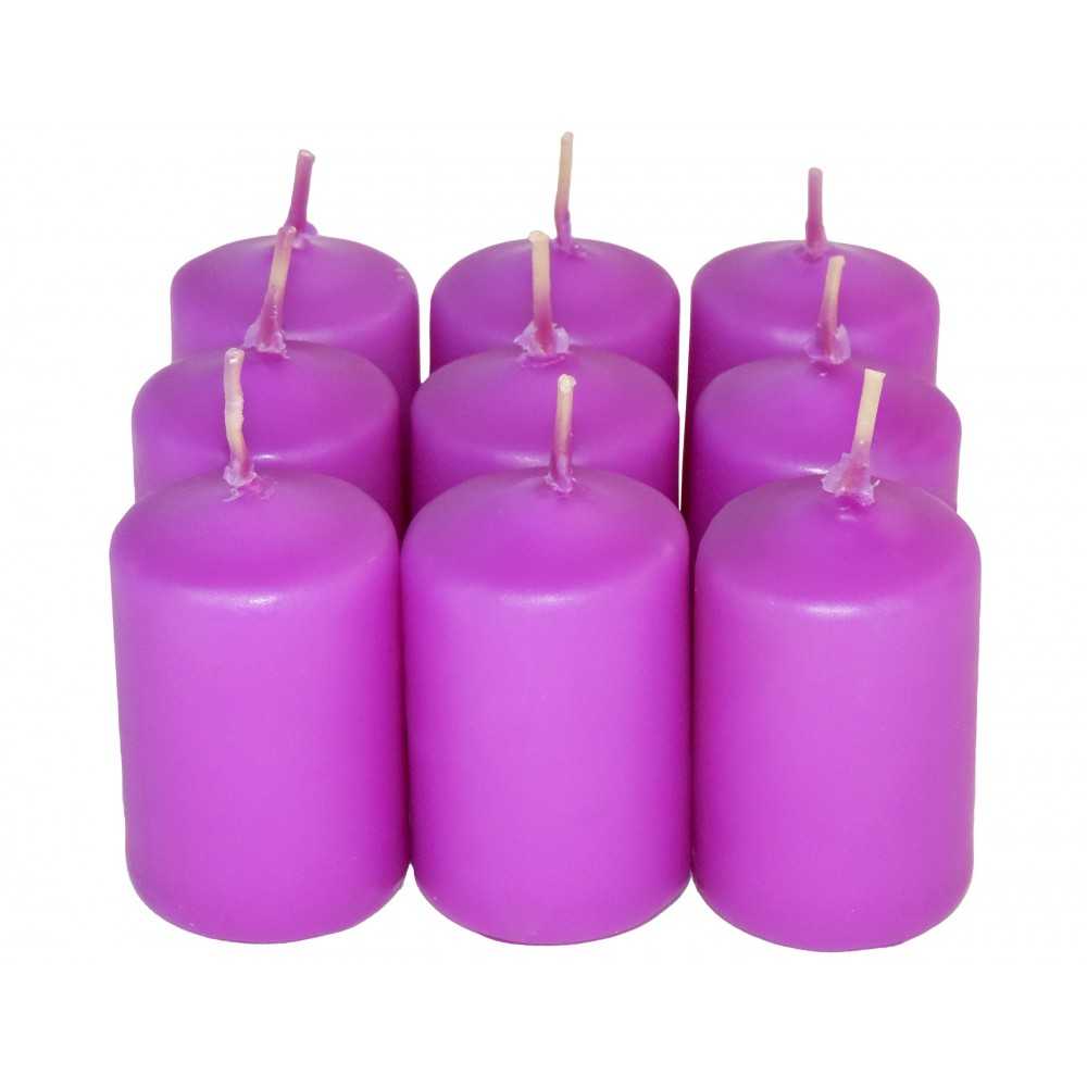 HotStar Candele Profumate Lavanda 9Pz Moccoli Durata 6 Ore 35x50 mm colore Lavanda