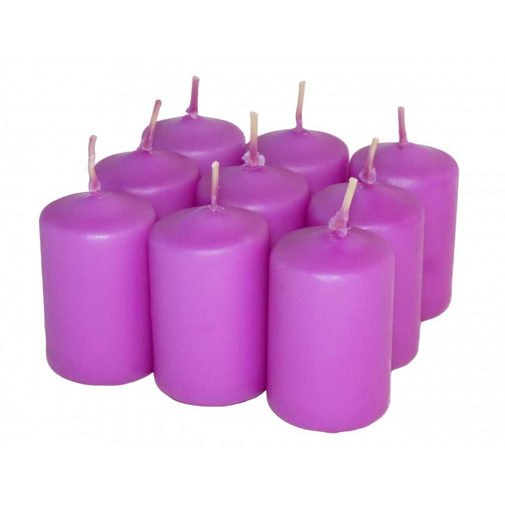 HotStar Candele Profumate Lavanda 9Pz Moccoli Durata 6 Ore 35x50 mm colore Lavanda