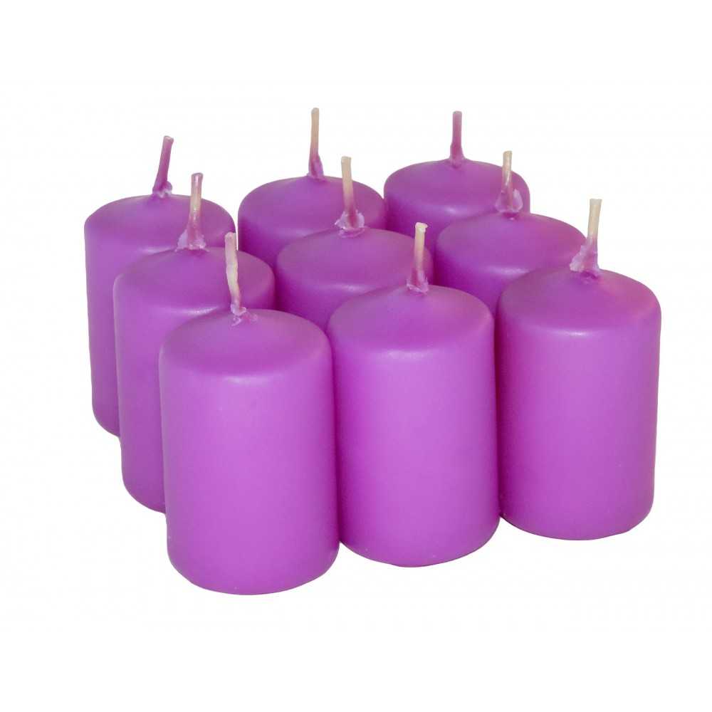 HotStar Candele Profumate Lavanda 9Pz Moccoli Durata 6 Ore 35x50 mm colore Lavanda