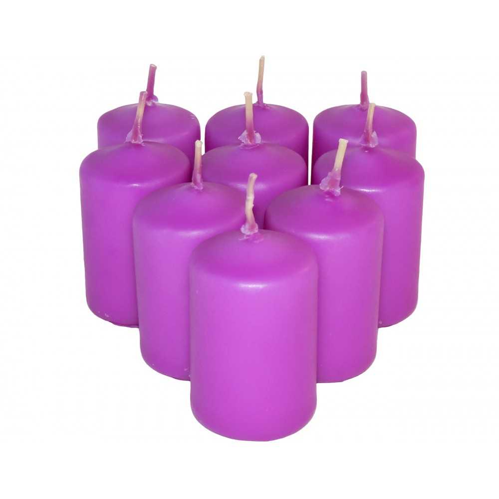 HotStar Candele Profumate Lavanda 9Pz Moccoli Durata 6 Ore 35x50 mm colore Lavanda