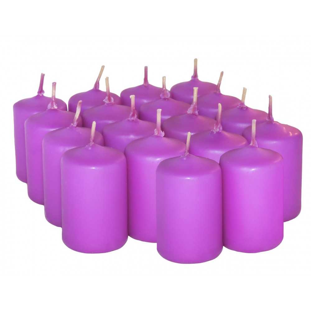 HotStar Candele Profumate Lavanda 18Pz Moccoli Durata 6 Ore 35x50 mm colore Lavanda