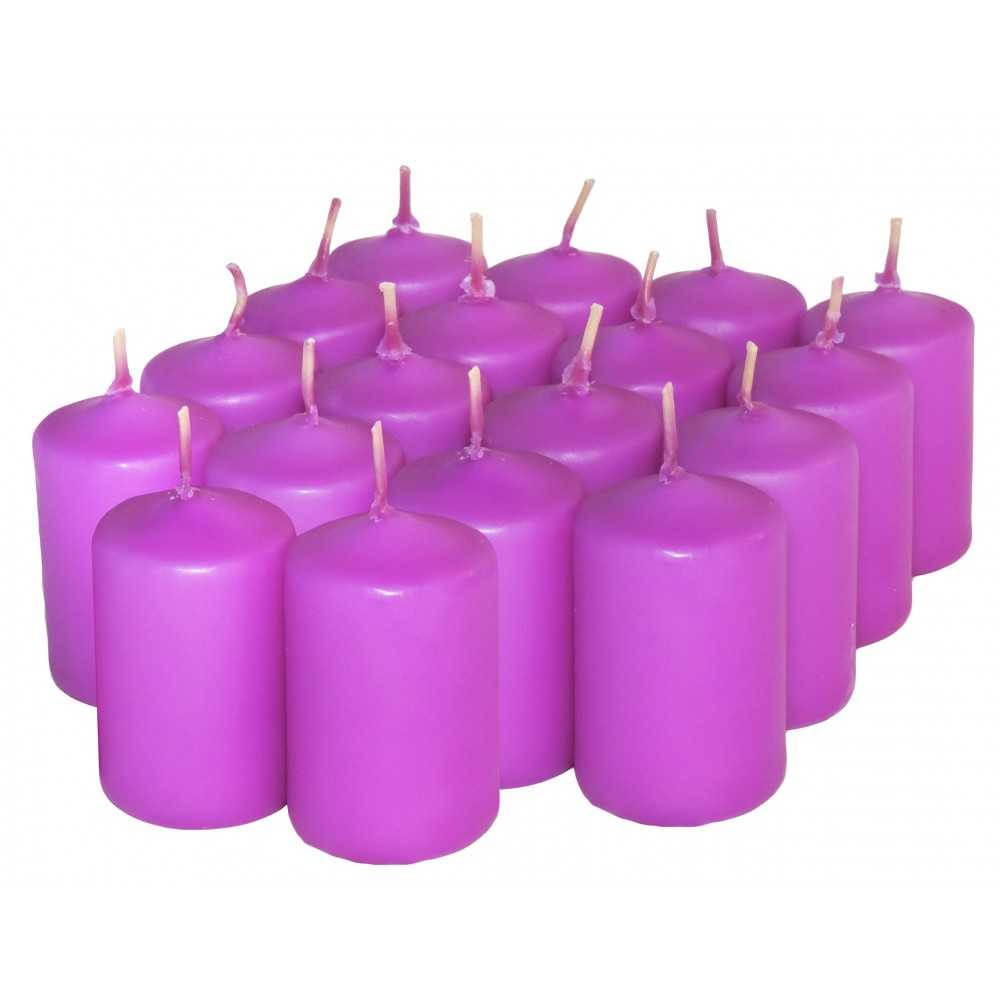 HotStar Candele Profumate Lavanda 18Pz Moccoli Durata 6 Ore 35x50 mm colore Lavanda