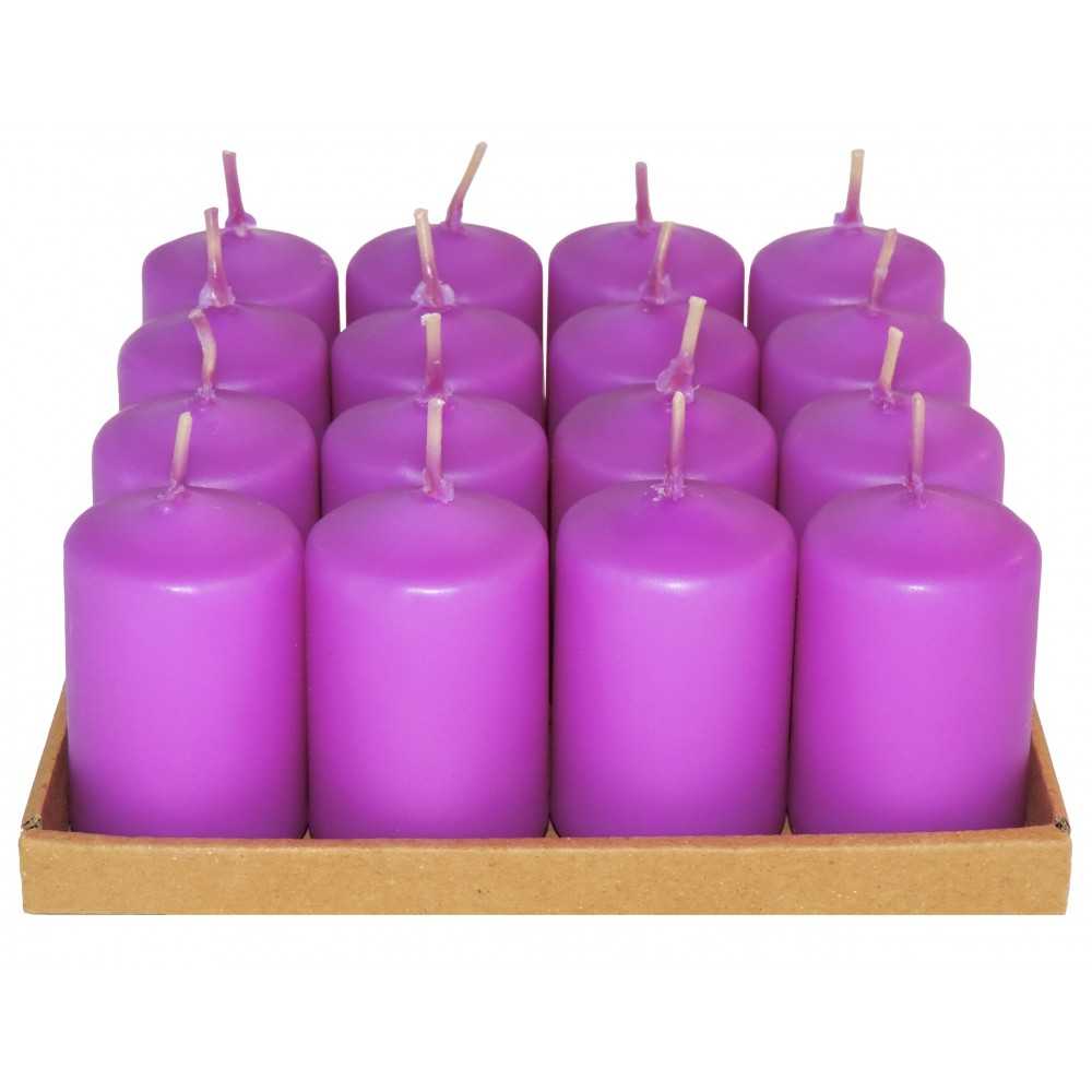 HotStar Candele Profumate Lavanda 16Pz Moccoli Durata 6 Ore 35x50 mm colore Lavanda