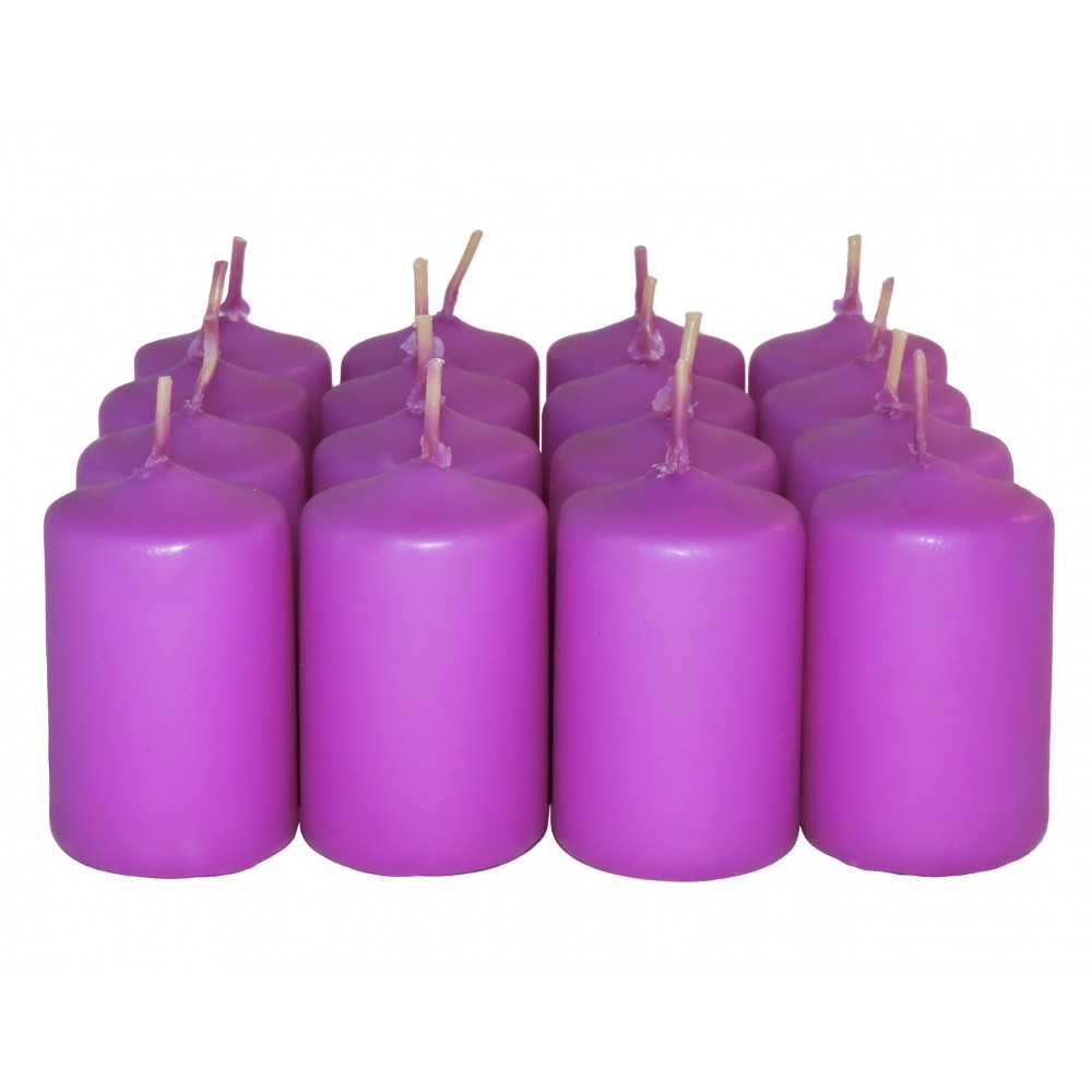 HotStar Candele Profumate Lavanda 16Pz Moccoli Durata 6 Ore 35x50 mm colore Lavanda