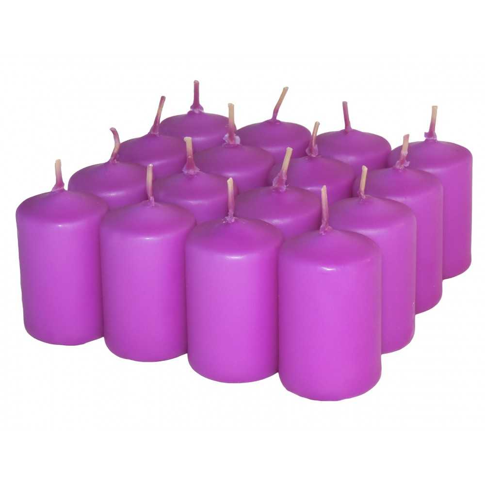 HotStar Candele Profumate Lavanda 16Pz Moccoli Durata 6 Ore 35x50 mm colore Lavanda