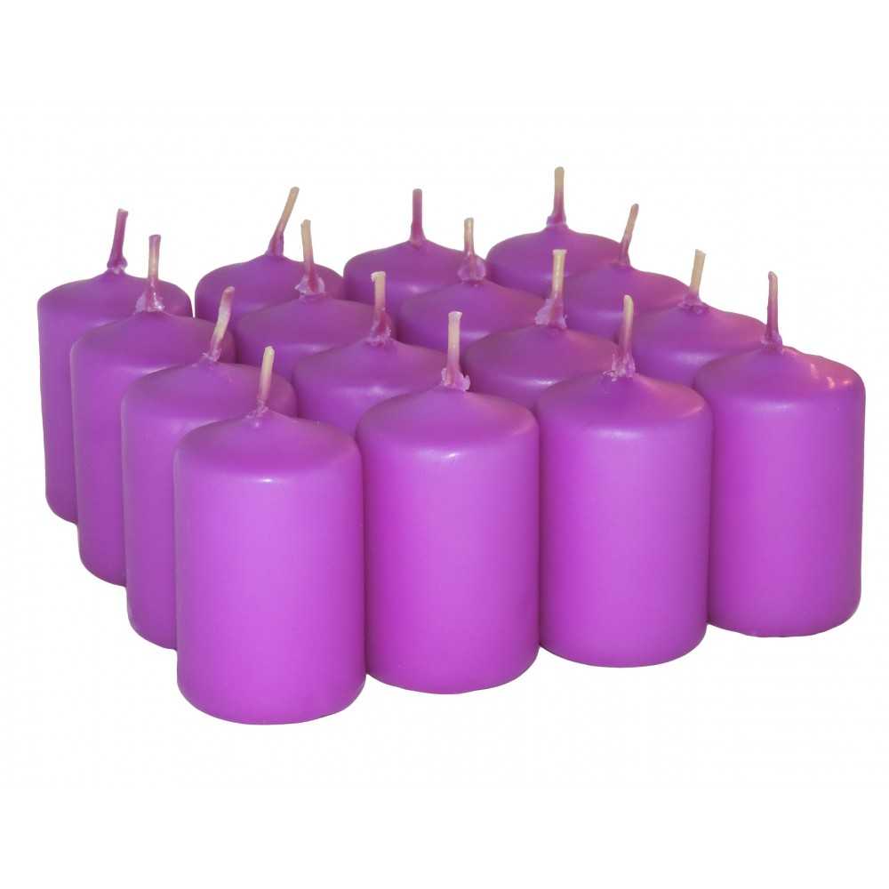 HotStar Candele Profumate Lavanda 16Pz Moccoli Durata 6 Ore 35x50 mm colore Lavanda