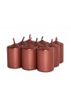 HotStar Unscented Candles Metallic Copper 9Pcs Pillar Duration 6 Hours 35x50 mm