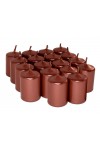 HotStar Unscented Candles Metallic Copper 18 Pcs Pillar Duration 6 Hours 35x50 mm