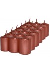 HotStar Unscented Candles Metallic Copper 18 Pcs Pillar Duration 6 Hours 35x50 mm