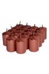 HotStar Unscented Candles Metallic Copper 18 Pcs Pillar Duration 6 Hours 35x50 mm