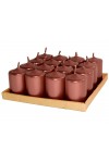 HotStar Unscented Candles Metallic Copper 16 Pcs Pillar Duration 6 Hours 35x50 mm