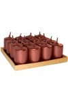 HotStar Candele Non Profumate Rame Metalizzato 16 Pz Moccoli Durata 6 Ore 35x50 mm